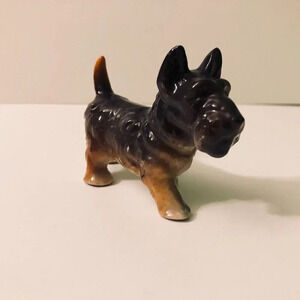 Vintage Small  Scottish Terrier Figurine 3.5 Inch Long Dog Figure Japan